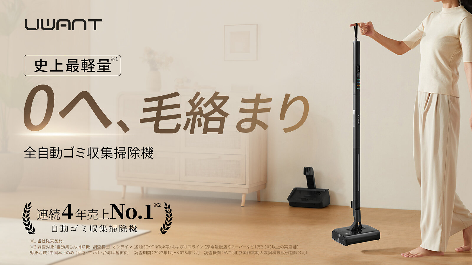 v700 pro - ilustrasi berita UWANT Luncurkan V700 Pro, Pembersih Vakum Self-Emptying Teringan di Makuake Jepang